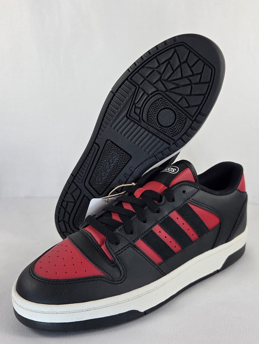 Adidas Break Start Bred Mens Size 8 Basketball Shoes JR1440 Black Red White New